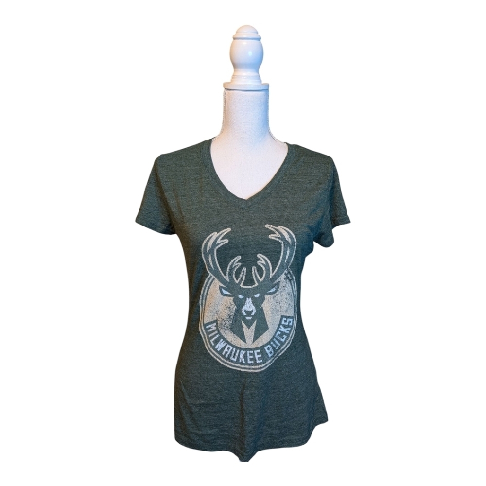 MILWAUKEE BUCKS SHORT SLEEVE Women's Heathered T-SHIRT